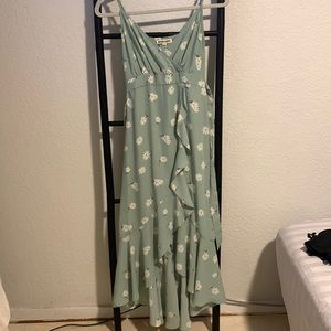 New Long floral slit dress